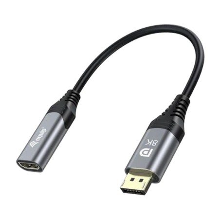 adaptador displayport macho a hdmi hembra 1.4 8k 60hz 15cm