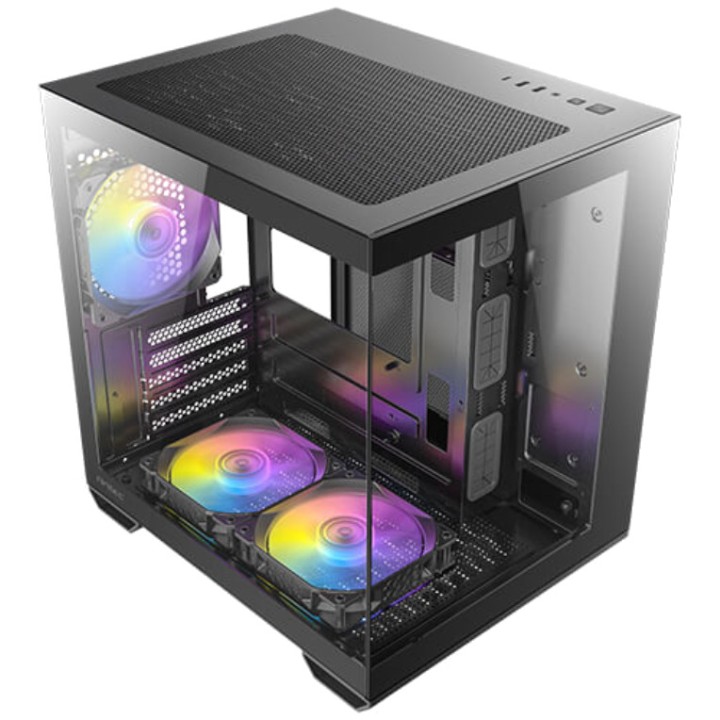 ANTEC Caja de PC minitorre con cristal templado CX60M