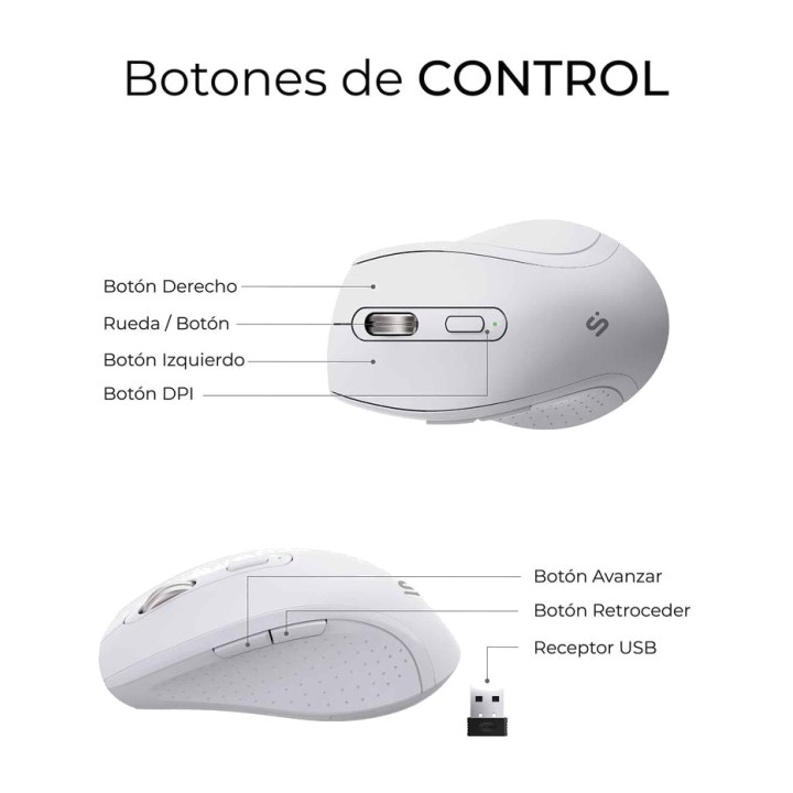 SUBBLIM Pack de teclado y ratón inalámbricos de doble