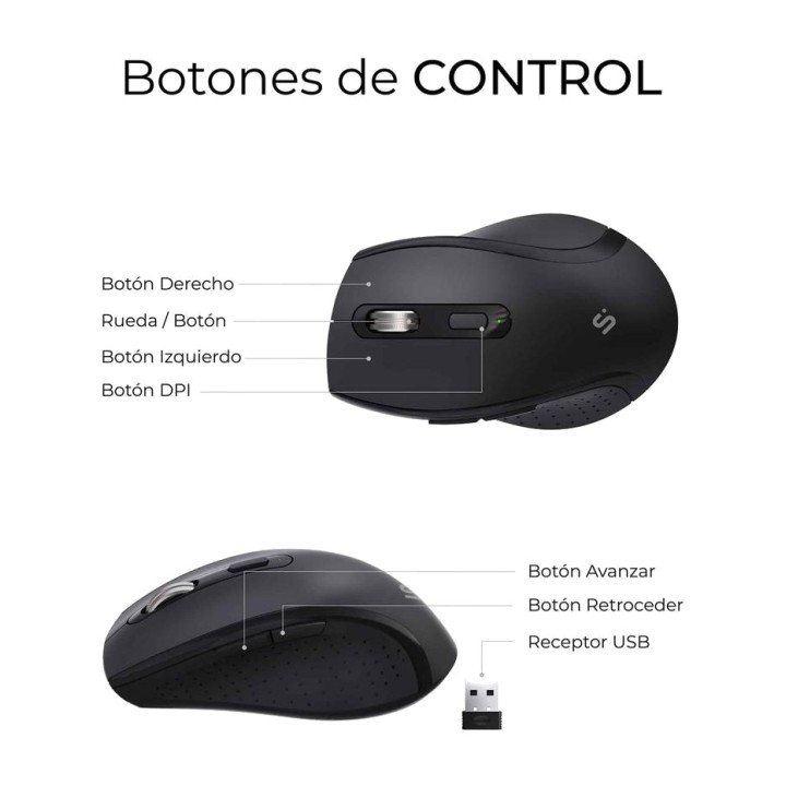 SUBBLIM Set tastiera e mouse wireless con doppia connessione