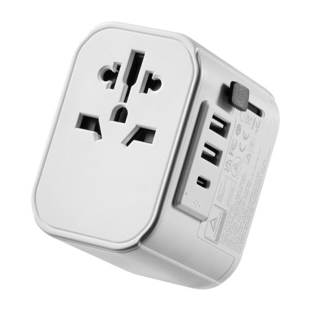 universal-reiseadapter mit schuko-steckdose und usb-anschlüssen ew1475 usa/uk/aus/china 2x-a 1x-c