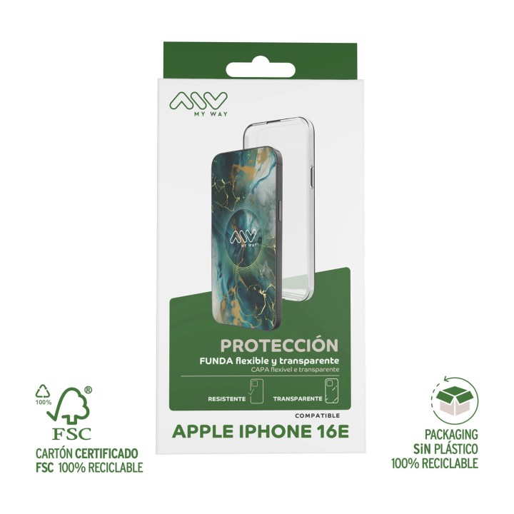 MYWAY Capa fina de TPU para celular MWCRS0443 IPHONE-16E