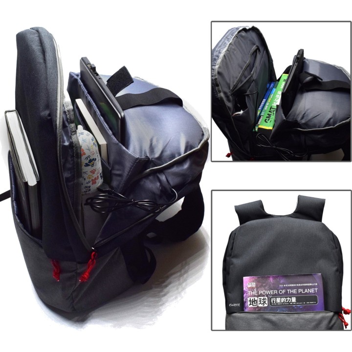 EWENT Urban laptop backpack with USB charging port EW2529