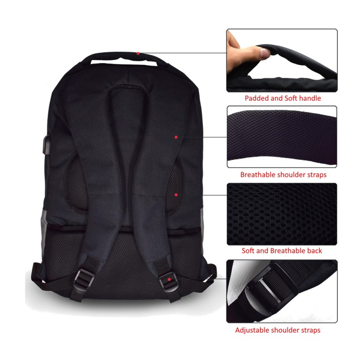 EWENT Urban laptop backpack with USB charging port EW2529