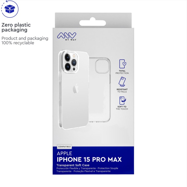 MYWAY Funda de TPU fina para móvil MWCRS0289 IPHONE-15 PRO