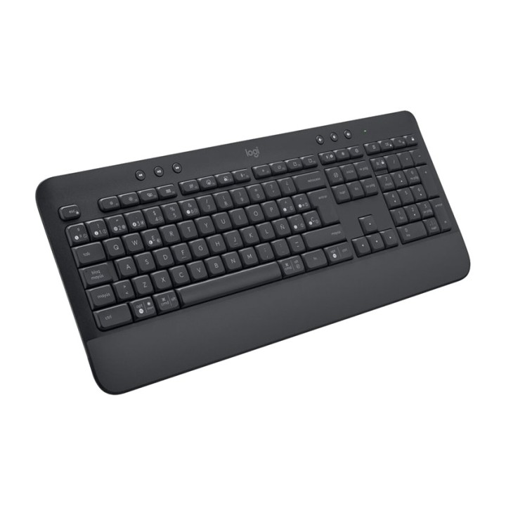 LOGITECH Clavier sans fil avec repose-poignets, disposition