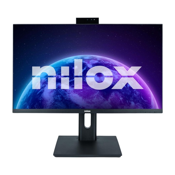 NILOX Monitor IPS regulable con cámara web emergente y