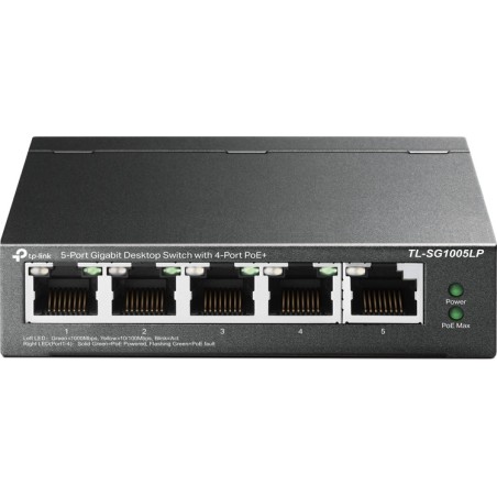 switch no gestionado gigabit de 5 puertos con 4 poe+ tl-sg1005lp 802.3at