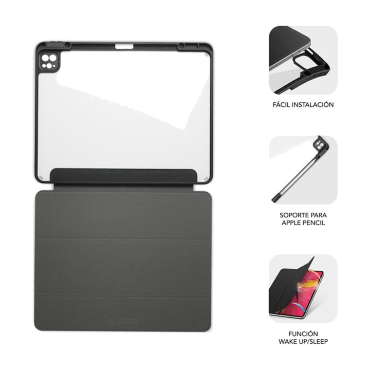 SUBBLIM Étui antichoc pour tablette avec dos transparent