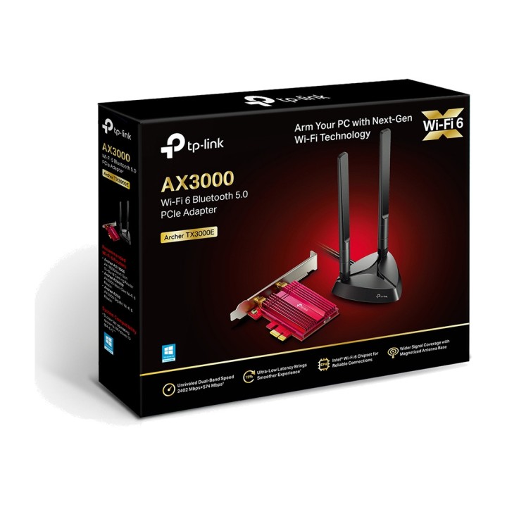 TP-LINK PCIe-Netzwerkkarte mit WiFi 6 und Bluetooth 5.0