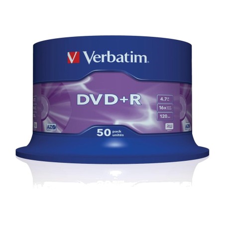 discos vírgenes grabables dvd+r-4,7gb 16x 50 uds 43550