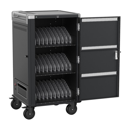 lockable charging cart for 30 laptops and tablets ew1700 17"