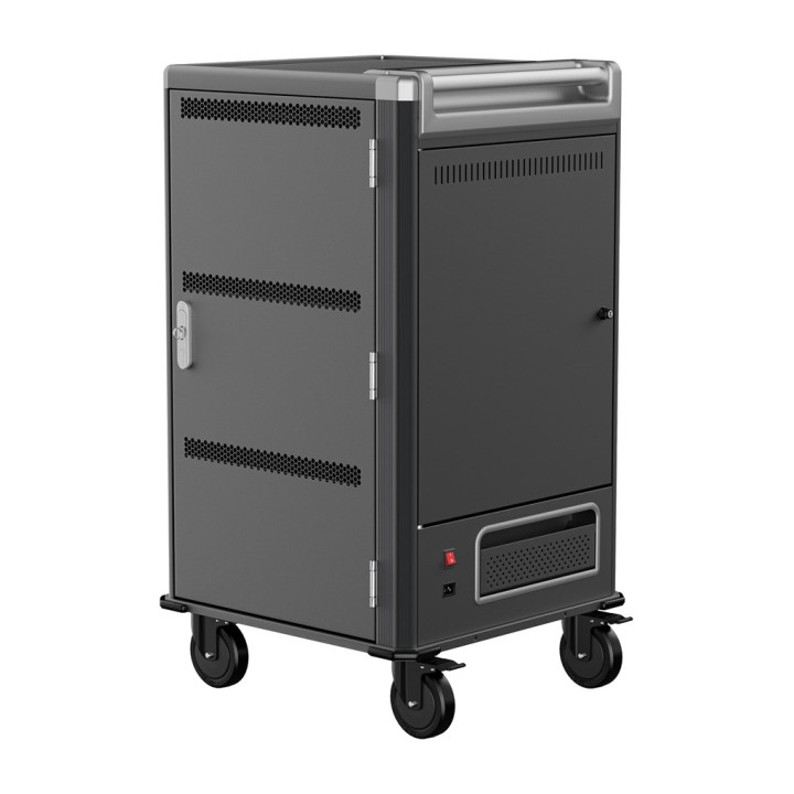 EWENT Carro de carga con cerradura para 30 portátiles y