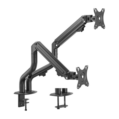 desk mount with spring arms for two monitors ew1534 34" 18kg
