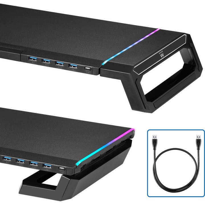 EWENT Supporto pieghevole per monitor con cassetto e
