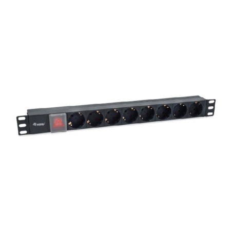 regleta de rack para sai con 8 tomas schuko e interruptor 333286 19" 1u iec-c14 10a