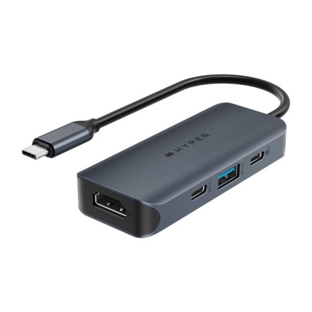 hub usb-c multipport avec charge power delivery hyperdrive-ecosmart-gen2 4en1 100w