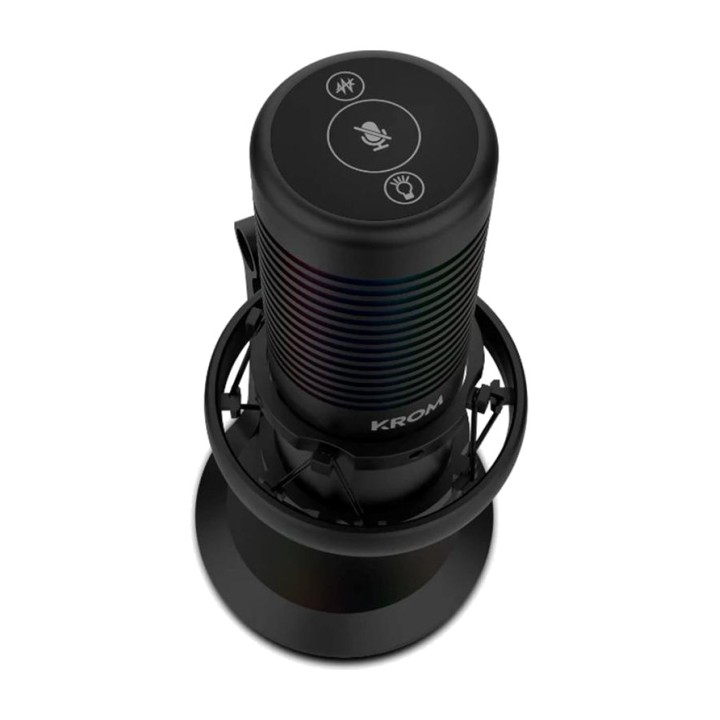 KROM Micrófono de condensador USB para streaming KAZE-RGB