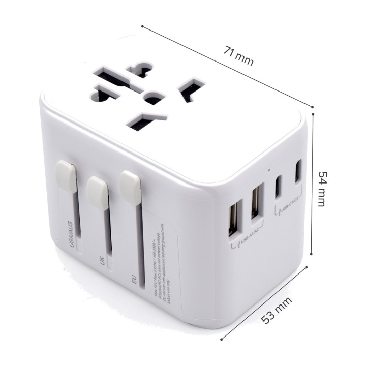 EWENT Adaptador de tomada universal para viagem com portas