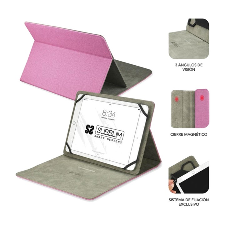 SUBBLIM Custodia universale con supporto per tablet da 10,1