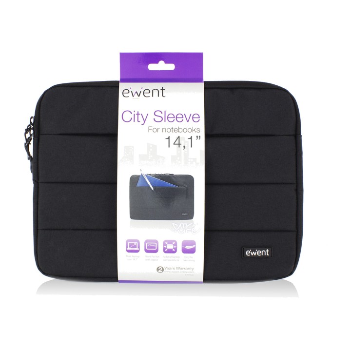 EWENT Padded laptop sleeve with exterior pocket EW2521 14,1"