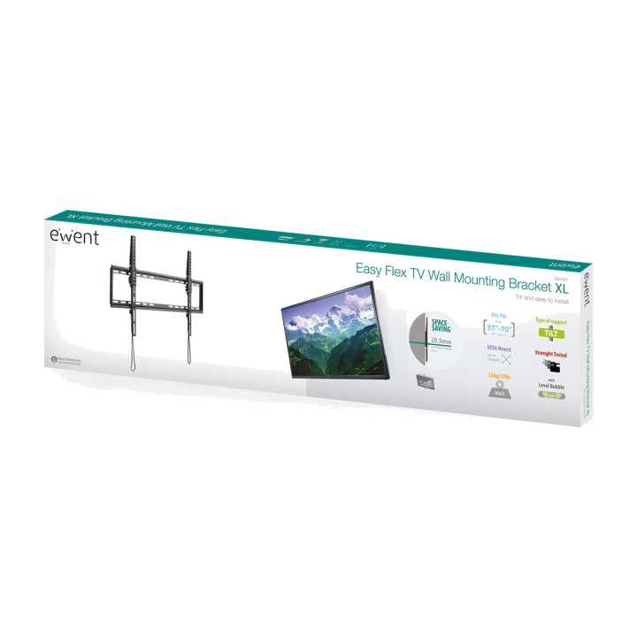 EWENT Support mural inclinable extra-plat pour téléviseur