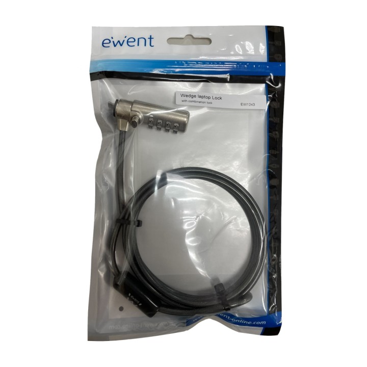 EWENT Cavo antifurto a combinazione per laptop EW1243