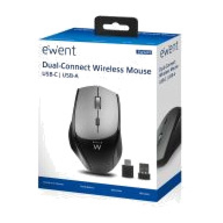 EWENT Silent wireless mouse with dual receiver EW3245
