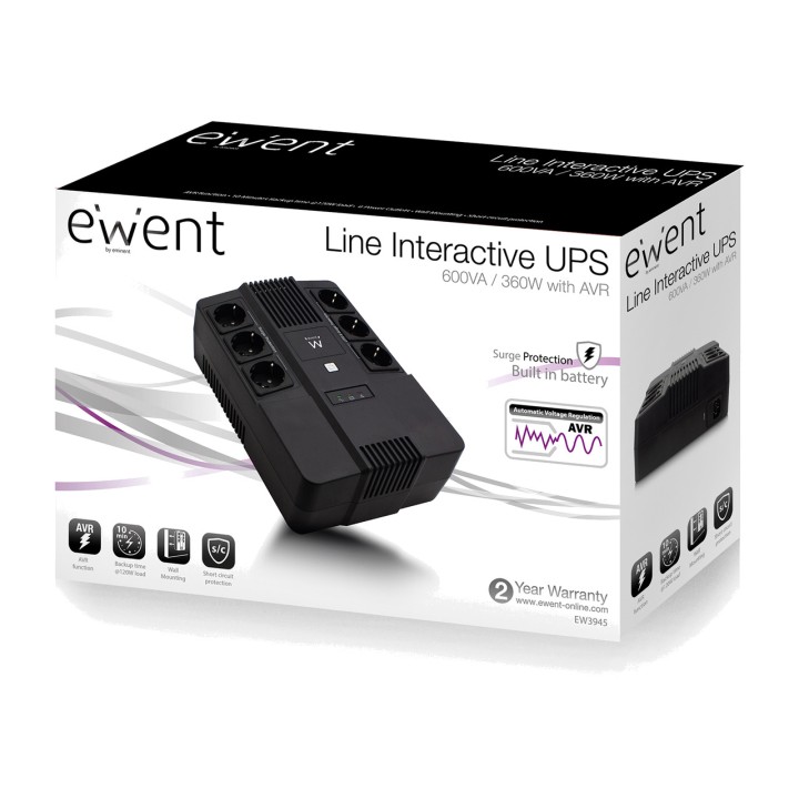 EWENT Onduleur line-interactive avec stabilisateur AVR