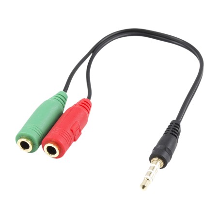 ljuddelarkabel från hane till dubbla jack-honor ec1640 3.5mm 0.15m