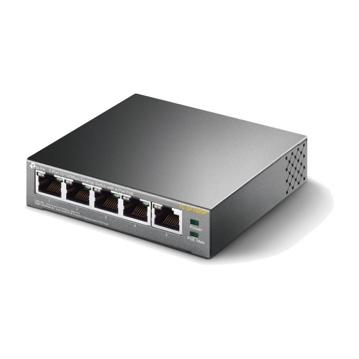 TP-LINK 5-Port Fast Ethernet Unmanaged Switch with 4 PoE