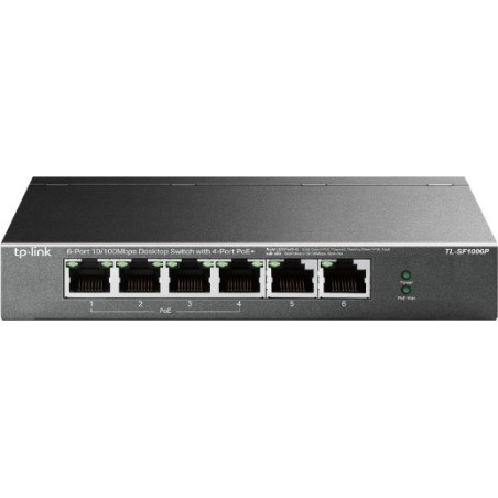 6-port fast ethernet unmanaged switch with 4 poe+ tl-sf1006p