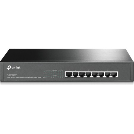 switch no gestionado gigabit de 8 puertos poe+ para sobremesa y rack tl-sg1008mp