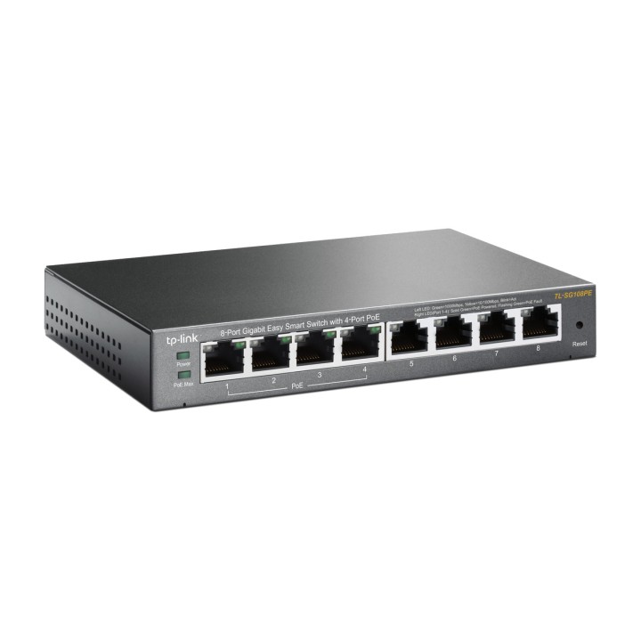 TP-LINK 8-port Gigabit managed switch with 4 PoE ports