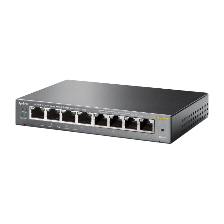 TP-LINK 8-port Gigabit managed switch with 4 PoE ports