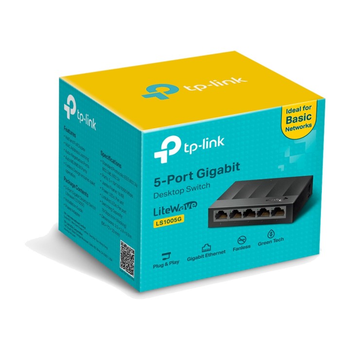 TP-LINK Switch Gigabit non gestito da scrivania a 5 porte