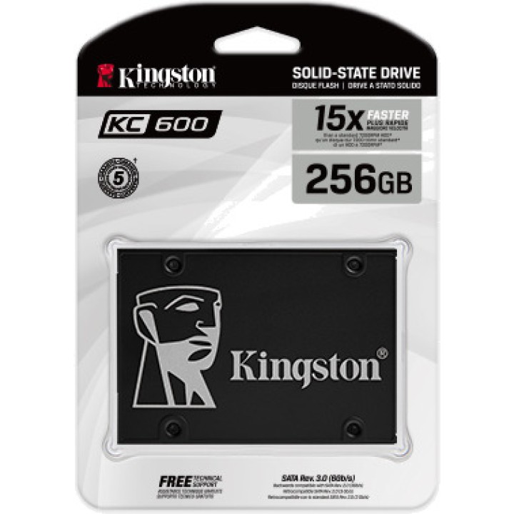 KINGSTON Interne 2,5-Zoll-SATA-SSD KC600 256GB SKC600/256G