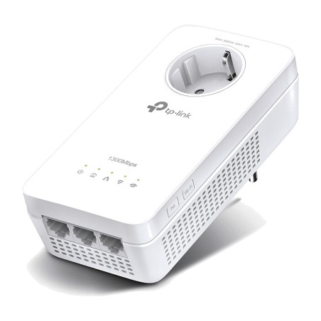 adaptador plc gigabit per xarxa elèctrica amb wifi 5 i endoll integrat tl-wpa8631p av1300 ac1200