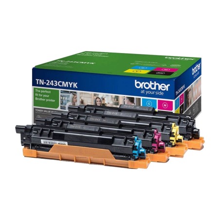 pack mit 4 original-tonerkartuschen für laserdrucker tn-243cmyk