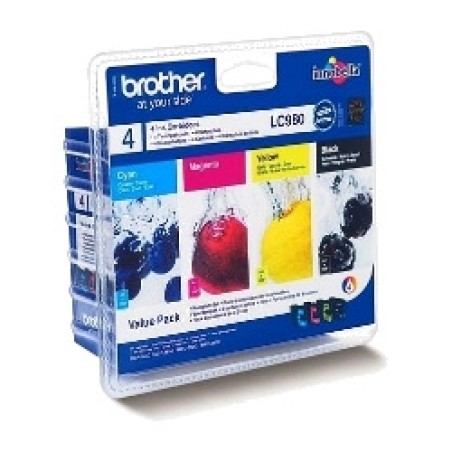 pack de 4 cartuchos de tinta original lc-980