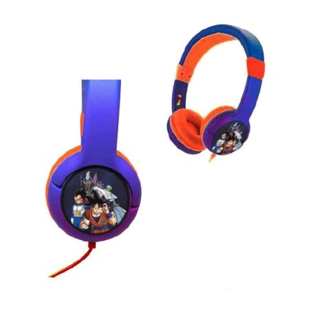 auriculares infantiles de diadema con cable limitados a 85 db dragon ball super goku beerus db811325