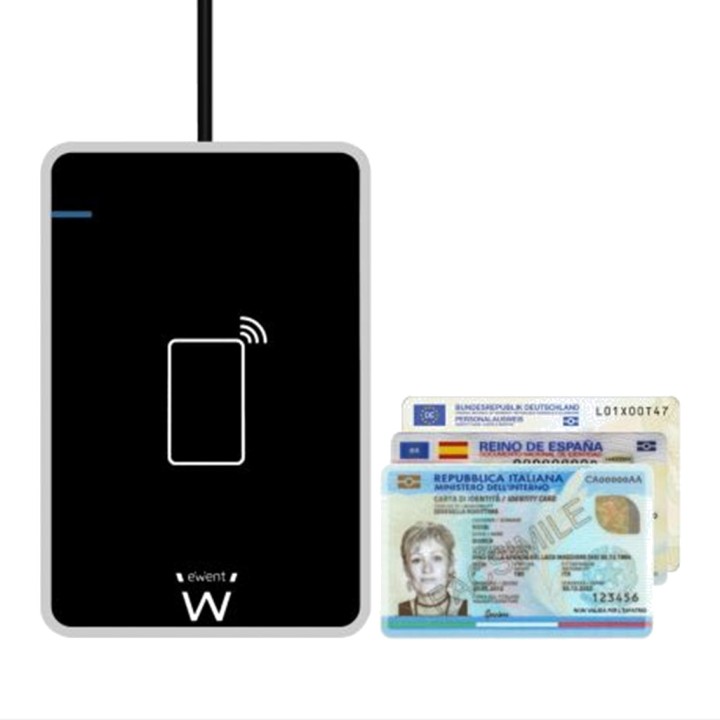 EWENT Kontaktloser NFC-Ausweis- und Smartcard-Leser EW1053