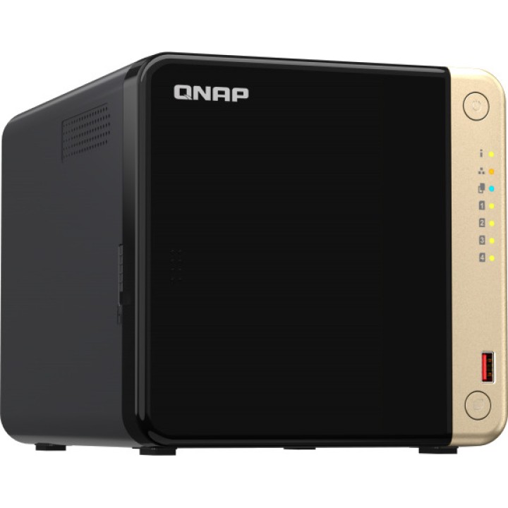 QNAP Servidor NAS de torre de 4 bahías sin discos