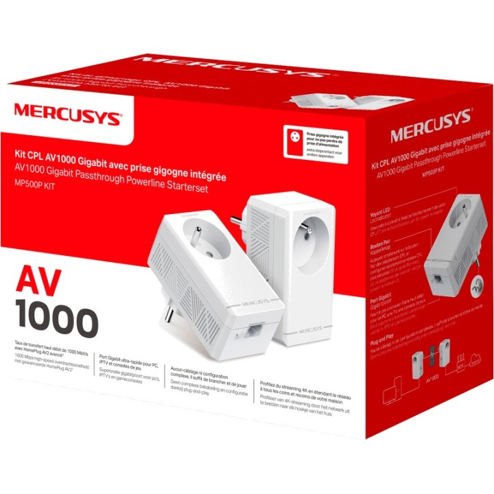 MERCUSYS Gigabit-Powerline-Adapterkit mit integrierter