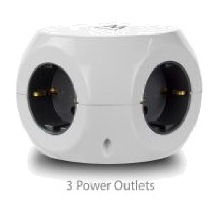 EWENT Desktop cube power strip with charger EW3939 3-SCHUKO