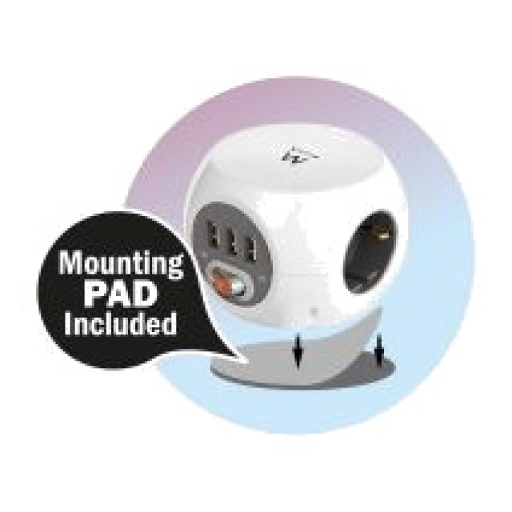 EWENT Multipresa cubica da tavolo con caricatore EW3939