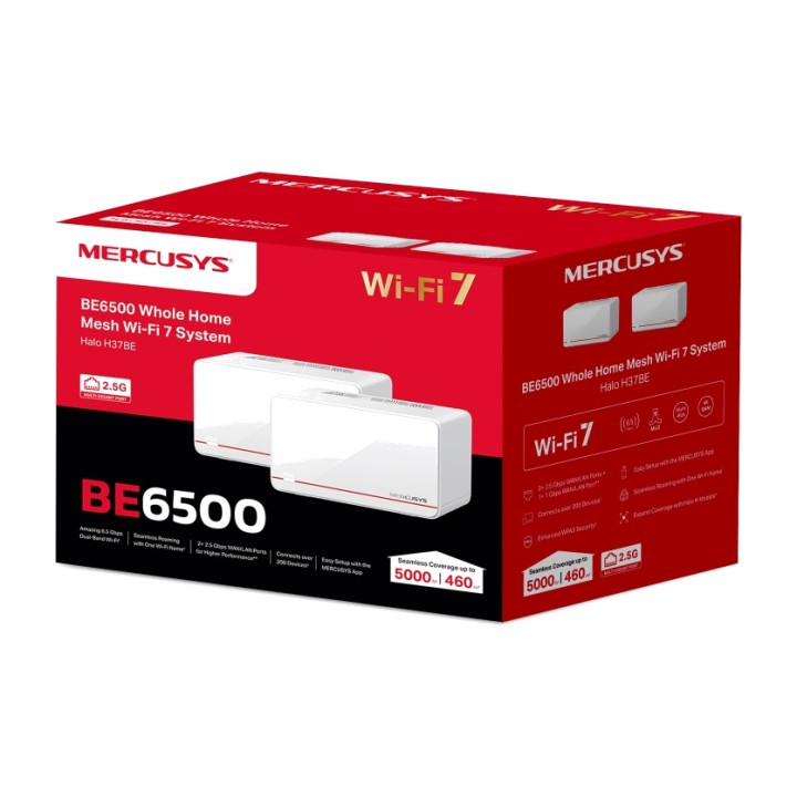MERCUSYS Système mesh Wi-Fi 7 bi-bande HALO-H37BE BE6500 2