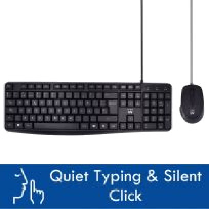 EWENT Silent wired keyboard and mouse pack EW3006-USB