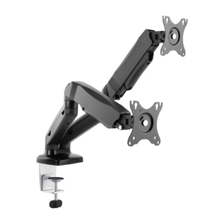 soporte de mesa con brazos de gas para dos monitores 650121 13-27" vesa-100x100 6.5kg