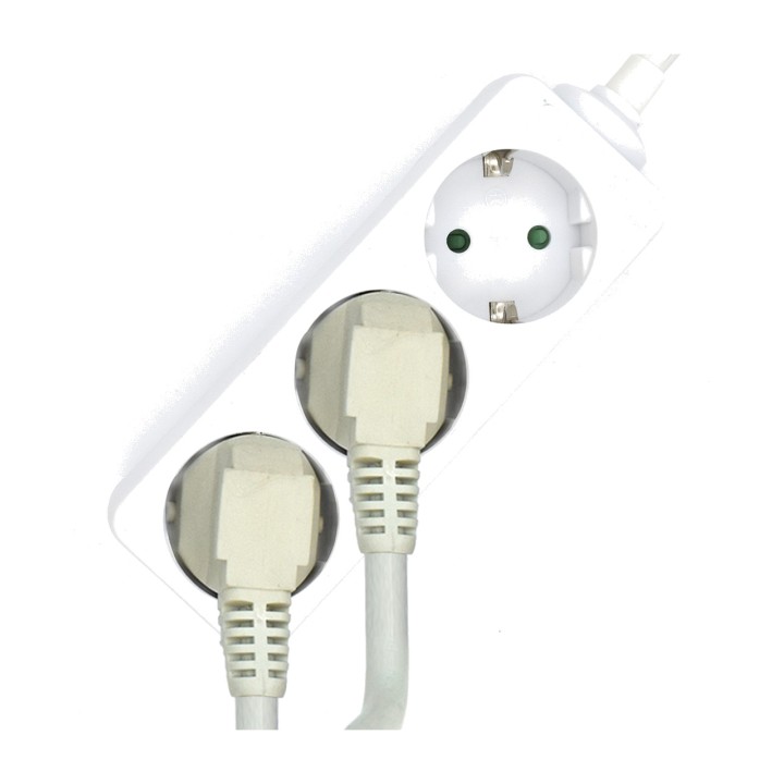 EWENT Power strip with child protection 3-SCHUKO 1,5M